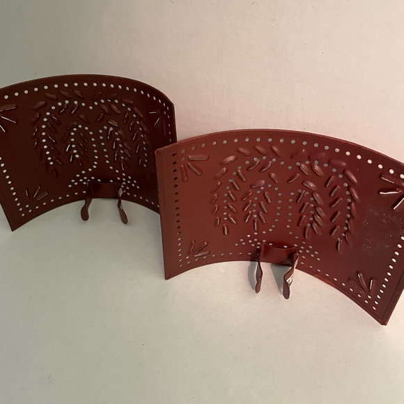 Nightlight Covers set of 2,Punched Tin Colonial Tin Works, Weeping Willo… - Picture 4 of 9